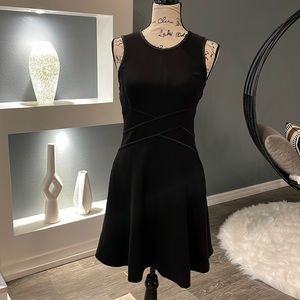 WHBM Black dress with satin detailing